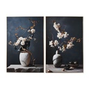 Cuadro Home ESPRIT Oriental Jarrón 80 x 3 x 120 cm (2 Unidades)
