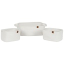 Juego de Cestas Home ESPRIT Blanco Moderno 34 x 25 x 14 cm (3 Piezas)