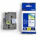 Cinta Laminada para Rotuladoras Brother Cinta laminada 9mm Azul/Blanco