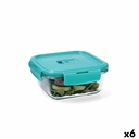 Fiambrera Hermética Luminarc Turquesa Turquesa Vidrio 760 ml (6 Unidades)