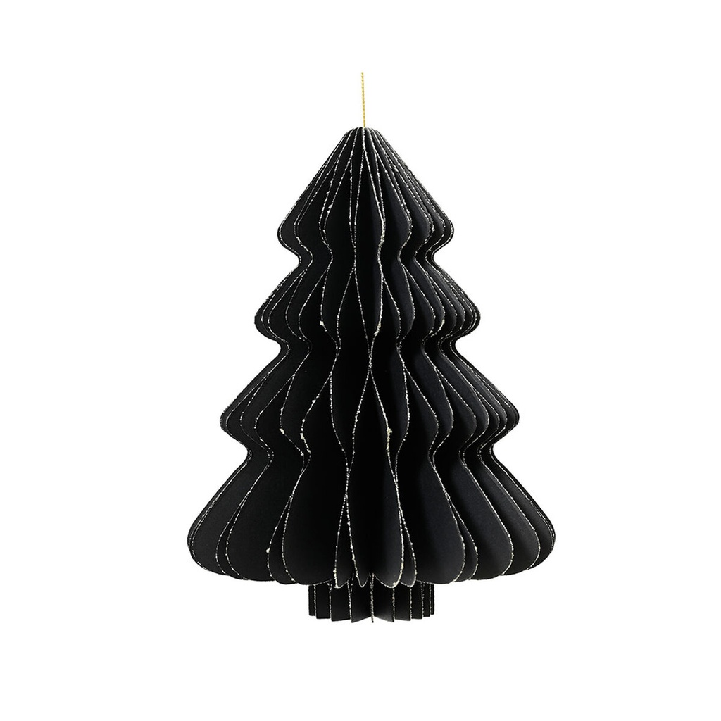 Árbol de Navidad Decoris Negro Papel Ø 30 x 40 cm