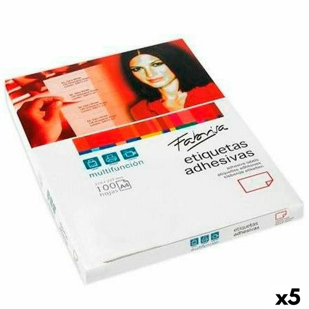 Adhesive labels Fabrisa White 100 Sheets 105 x 74,1 mm (5 Units)