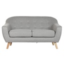 Sofá Home ESPRIT Gris Crema Natural Scandi 146 x 84 x 82 cm