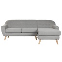 Sofá Home ESPRIT Gris Crema Scandi 226 x 144 x 84 cm