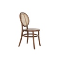 Chair DKD Home Decor Dark brown Rattan Elm wood 43 x 43 x 89 cm Grille