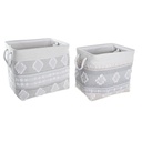 Juego de Cestas DKD Home Decor 45 x 35 x 40 cm Gris
