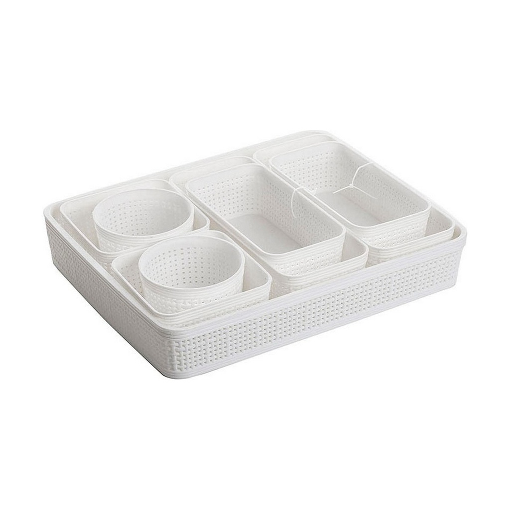 Multi-purpose basket Dem Plastic 34 x 28 x 6 cm 9 Pieces (9Units)