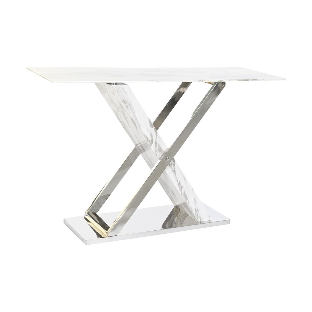 Recibidor DKD Home Decor Blanco Gris Plateado 120 x 40 x 75 cm