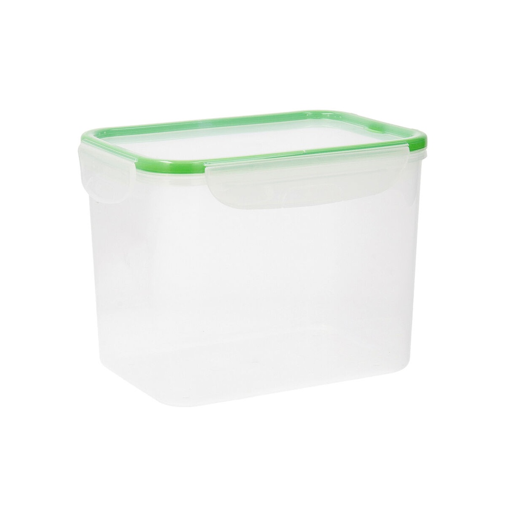 Fiambrera Hermética Quid Greenery Transparente Plástico (3,7 L) (Pack 4x)