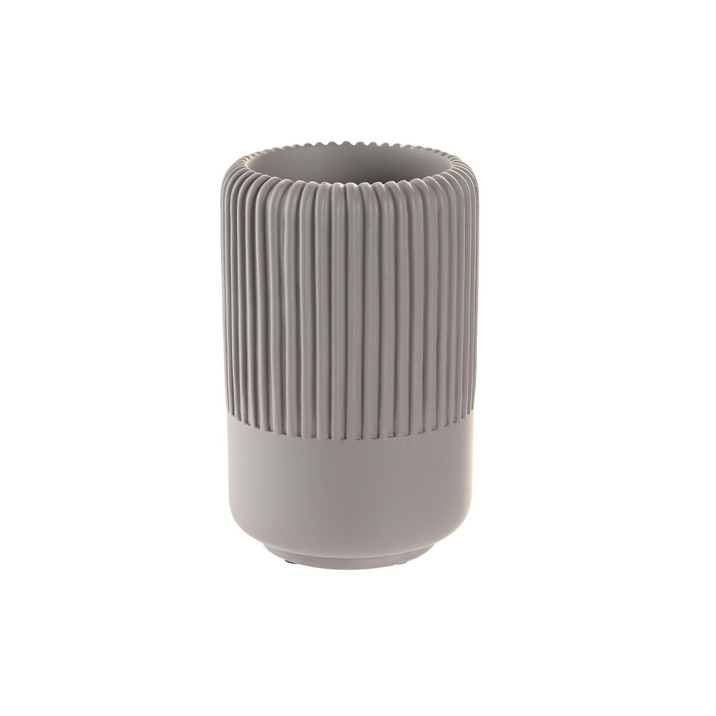 Vaso DKD Home Decor Gris Cemento 7 x 7 x 11 cm