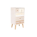 Cajonera DKD Home Decor Abeto Natural Algodón Blanco (48 x 35 x 89 cm)