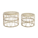 Juego de 2 mesas DKD Home Decor Marrón 50 x 50 x 40 cm 50 x 50 x 41,5 cm