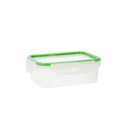 Lunch box Quid Greenery 1 L Transparent Plastic 13 x 18 x 6,8 cm - 1 L (4 Units) (Pack 4x)