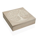 Caja Decorativa Versa Madera Árbol