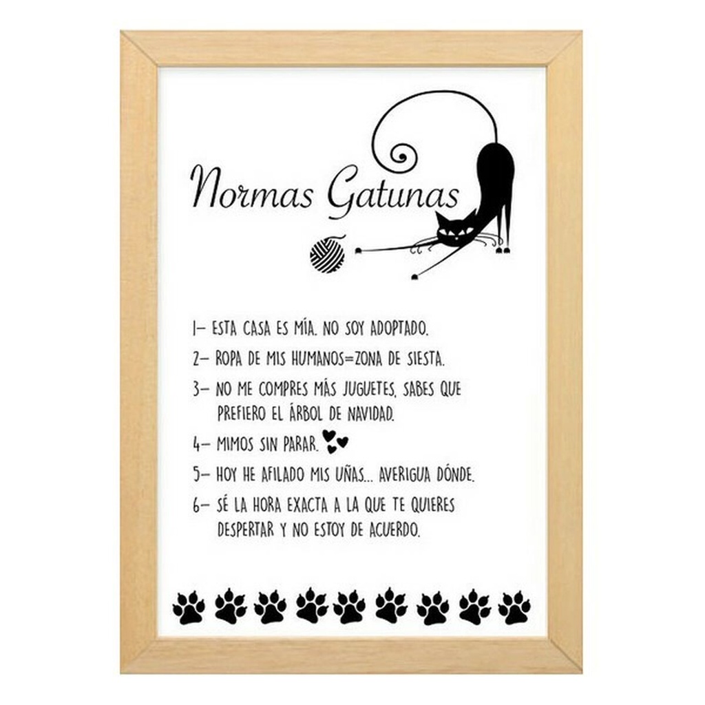 Cuadro Blanco Gatos 35 x 25 cm 32 x 25 cm