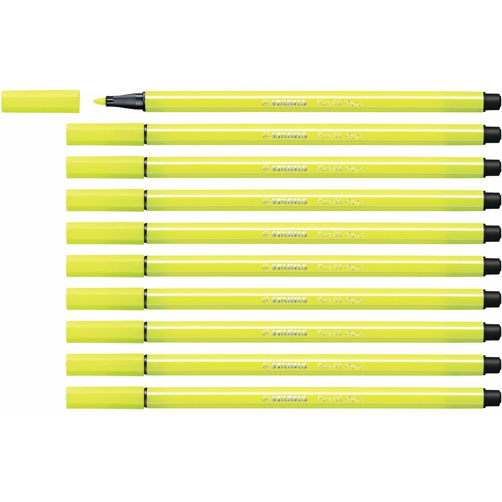 Rotuladores Stabilo Pen 68 Fluorescente Amarillo (10 Piezas)