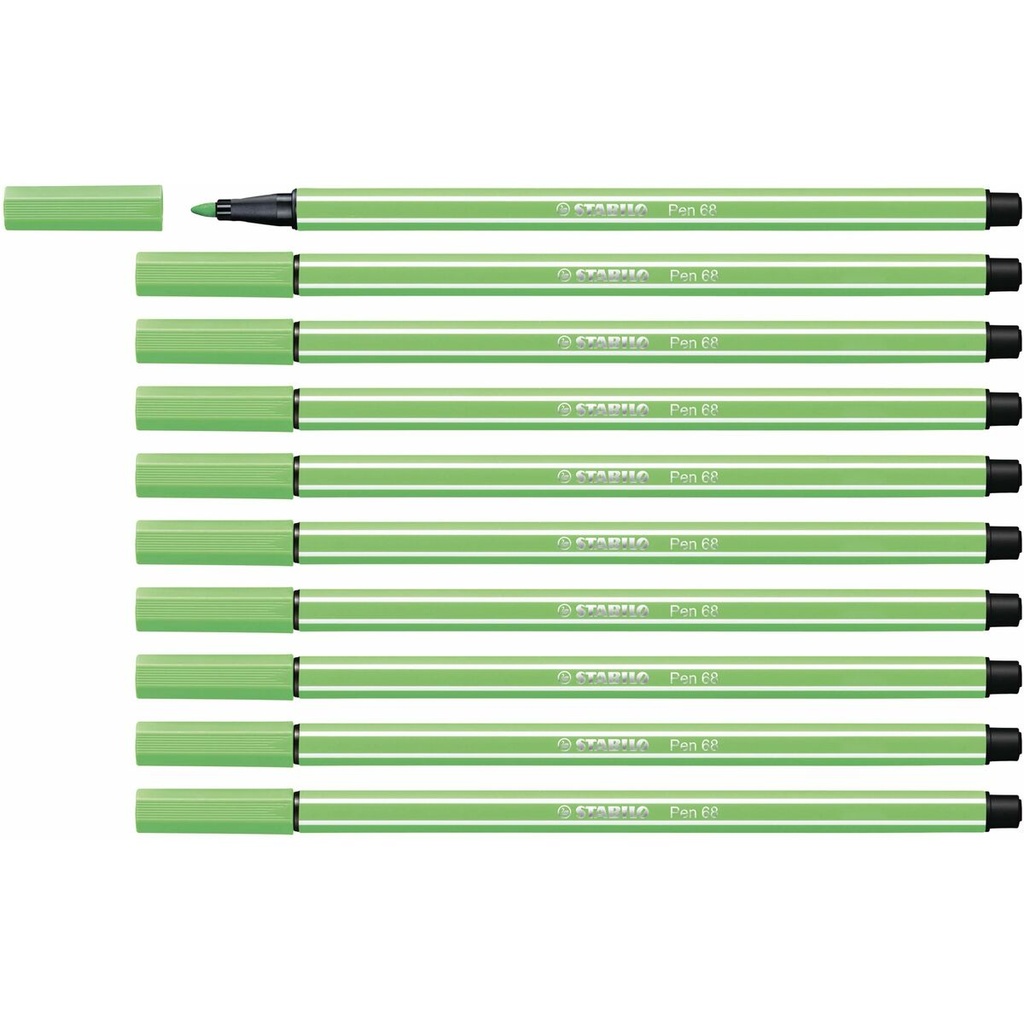 Rotuladores Stabilo Pen 68 Verde Esmeralda (10 Piezas)