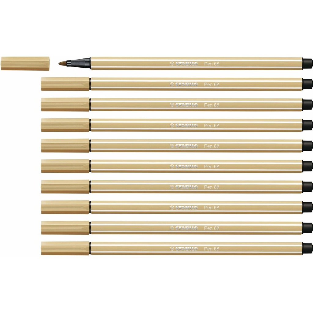 Rotuladores Stabilo Pen 68 Ocre (10 Piezas)