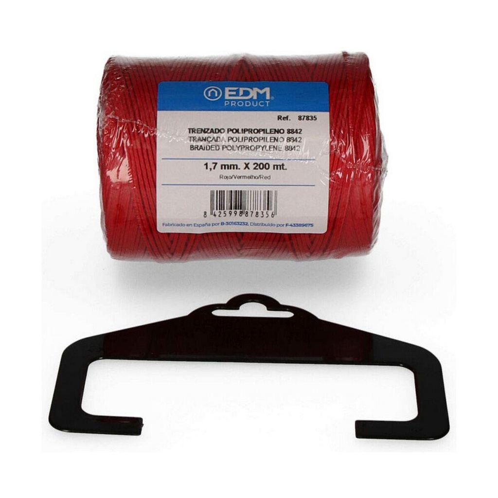 Madeja trenzada EDM 87835 Rojo Polipropileno