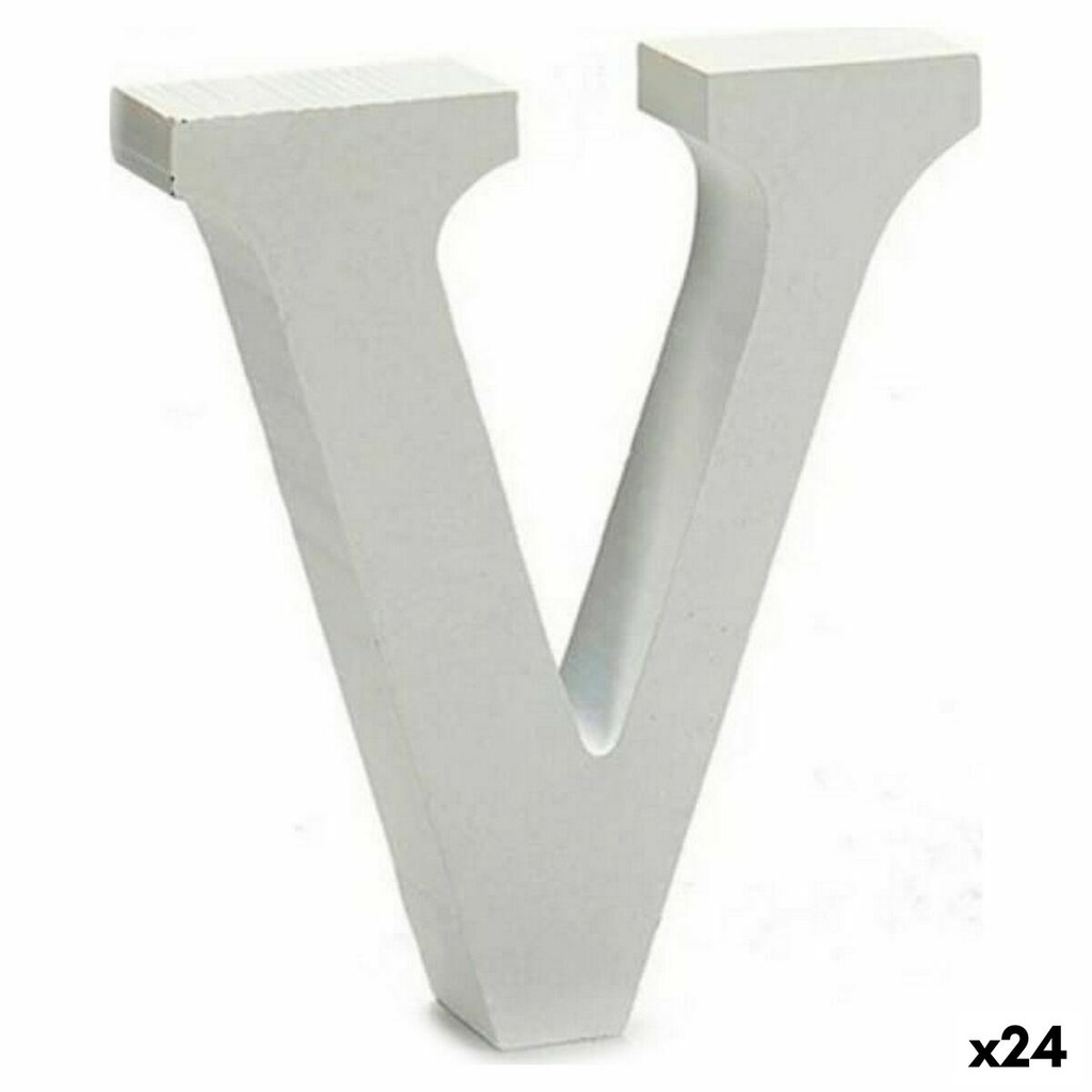 Letra Pincello V Blanco 2 x 11 cm (24 Unidades)