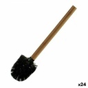 Escobilla para el Baño Berilo BAMBOO BLACK Marrón Negro Bambú 8 x 35,5 x 8 cm (24 Unidades)