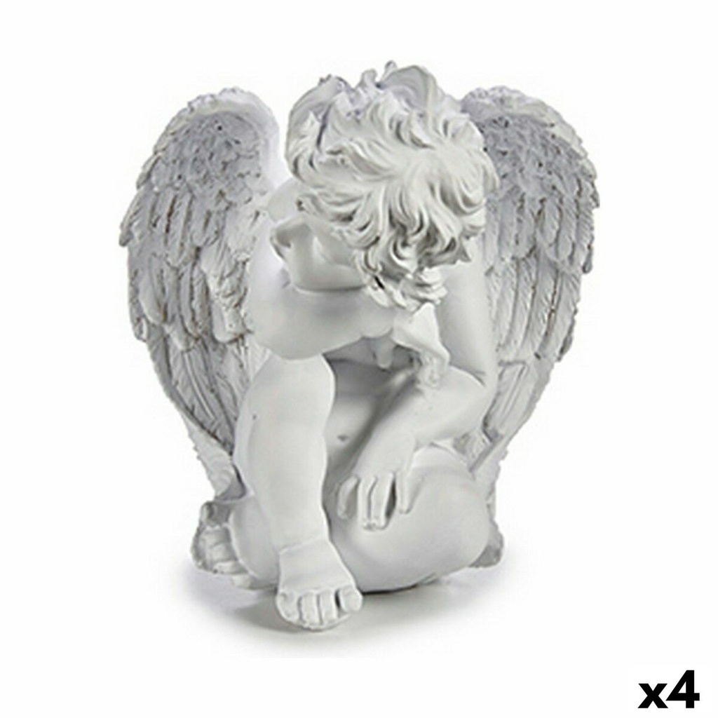 Decorative Figure Krist+ K1912597 White 24 x 27 x 28 cm (4 Units)