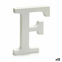 Letra Pincello F Blanco 1,8 x 21 x 17 cm (12 Unidades)