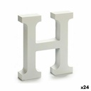 Letter Pincello H White 2 x 16 x 14,5 cm (24 Units)