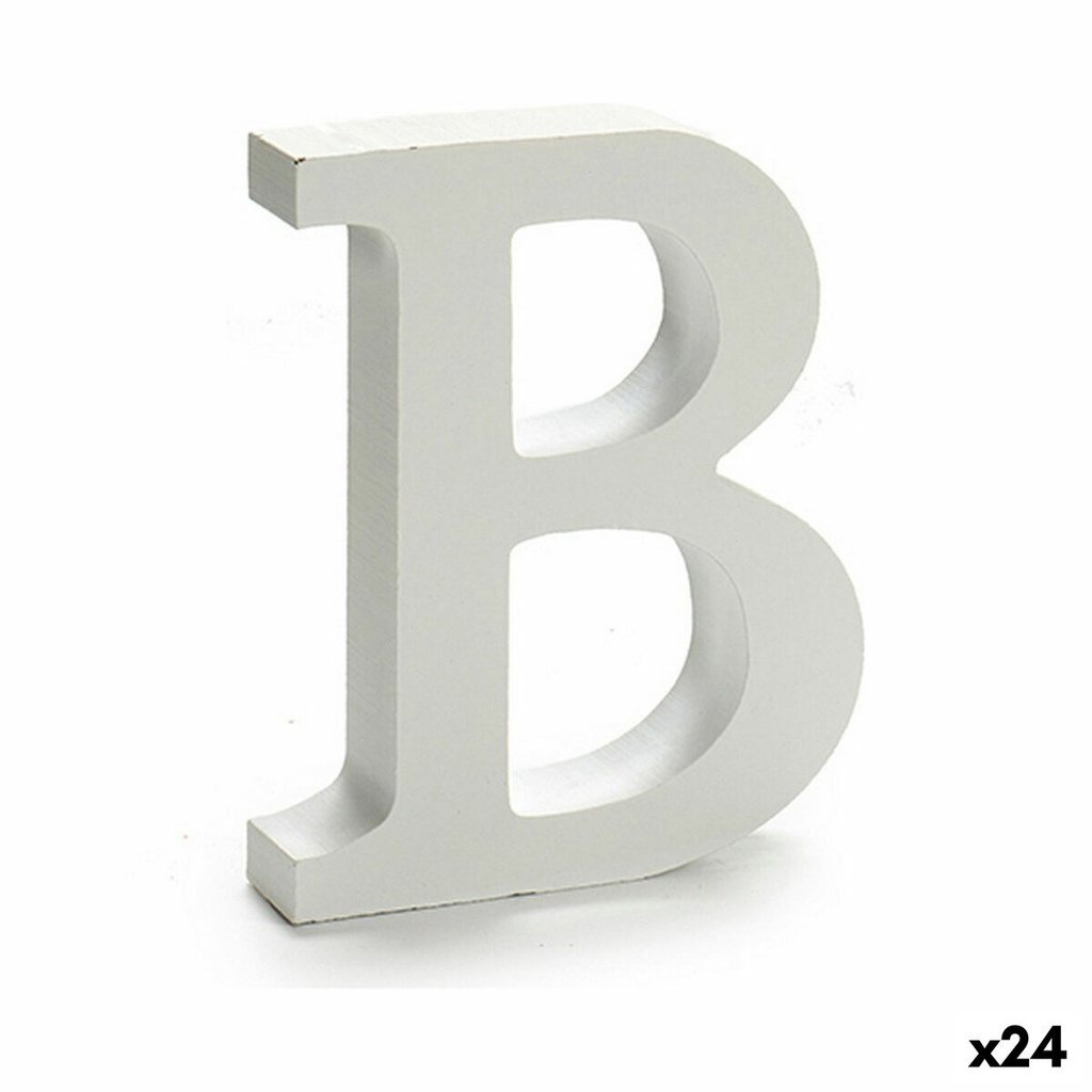Letra Pincello B Blanco 2 x 16 x 14,5 cm (24 Unidades)