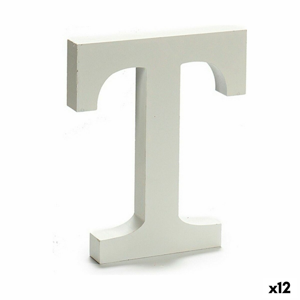 Letra Pincello T Blanco 1,8 x 21 x 17 cm (12 Unidades)