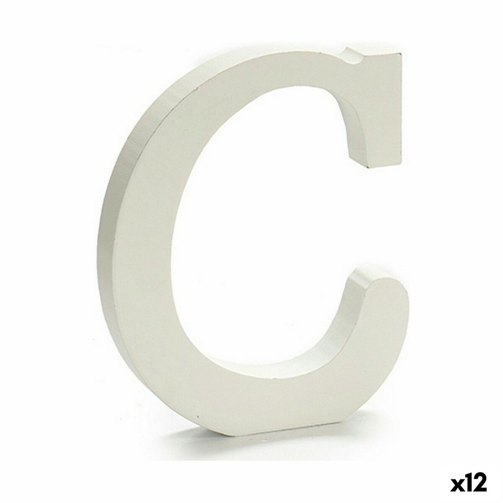 Letra Pincello C Blanco 1,8 x 21 x 17 cm (12 Unidades)