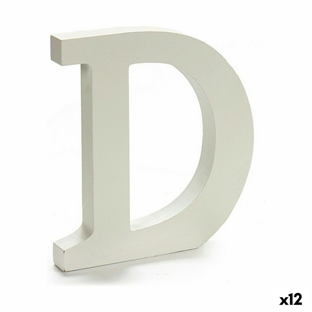Letra Pincello D Blanco 1,8 x 21 x 17 cm (12 Unidades)