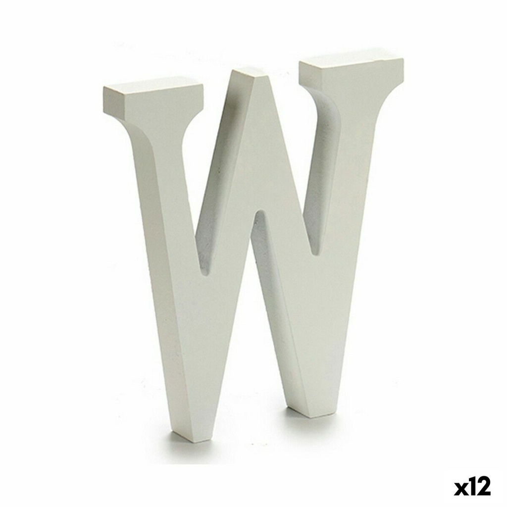 Letra Pincello W Blanco 1,8 x 21 x 17 cm (12 Unidades)