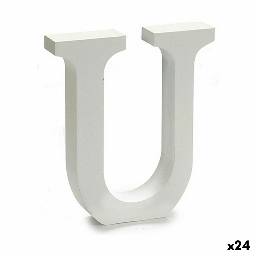Letra Pincello U Blanco 2 x 16 x 14,5 cm (24 Unidades)