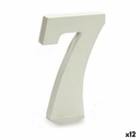 Número Pincello 7 Blanco 1,8 x 21 x 17 cm (12 Unidades)
