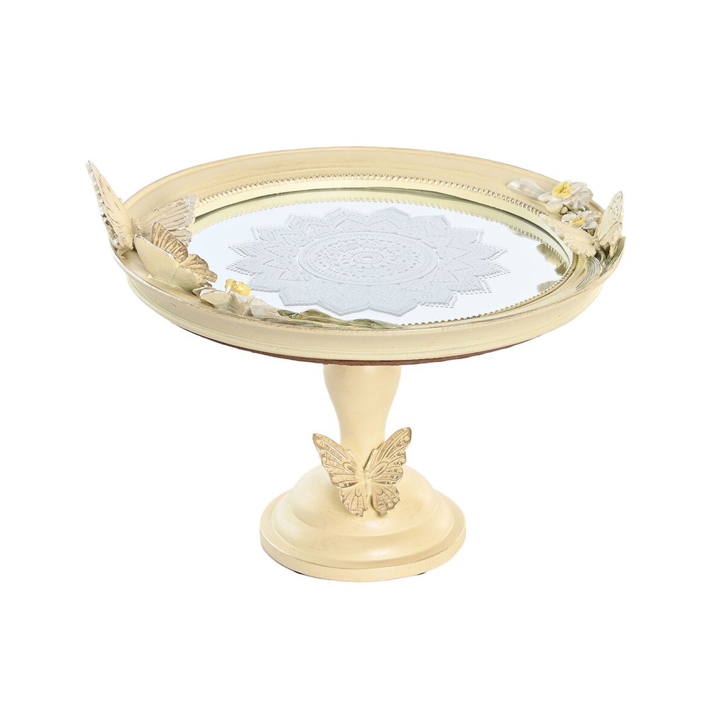 Centerpiece DKD Home Decor Beige Resin Mirror 24 x 22,6 x 18 cm