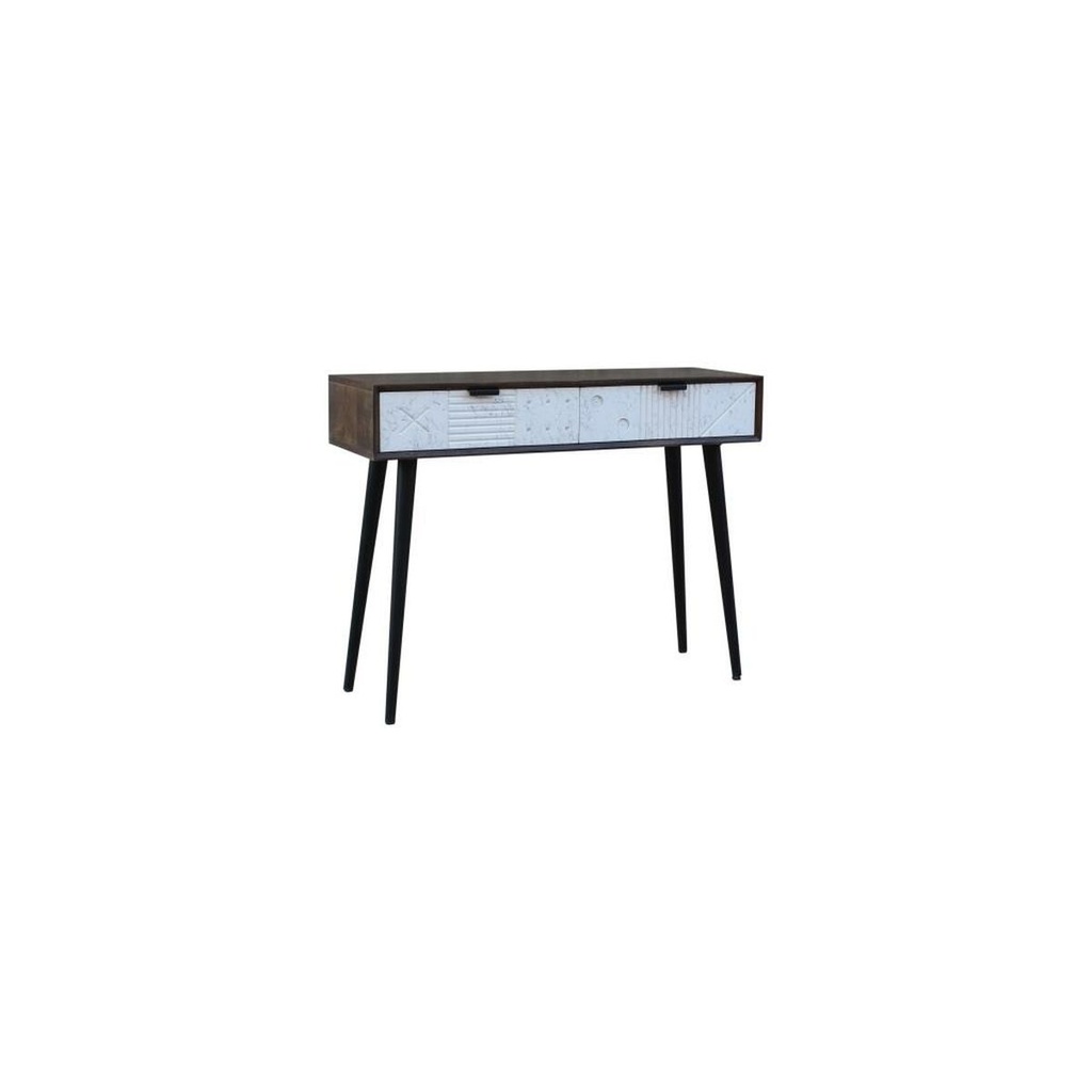 Hall DKD Home Decor White Black Wengue 105 x 35 x 77 cm