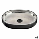 Jabonera Berilo BP15-004-1 Negro Acero Inoxidable Plástico 9,5 x 2,5 x 13 cm (6 Unidades)