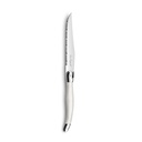 Meat Knife Set Lou Laguiole Rustic White Metal 13 cm Meats (6 Units)