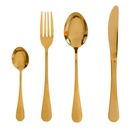 Cubertería Dorado Acero Inoxidable 24 Piezas