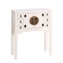 Recibidor ORIENTE Blanco Dorado 63 x 26 x 80 cm