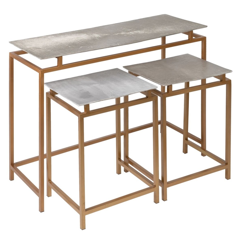 Juego de muebles Dorado Plateado 109 x 38,1 x 78,7 cm
