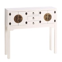 Recibidor ORIENTE Blanco Dorado 95 x 26 x 90 cm