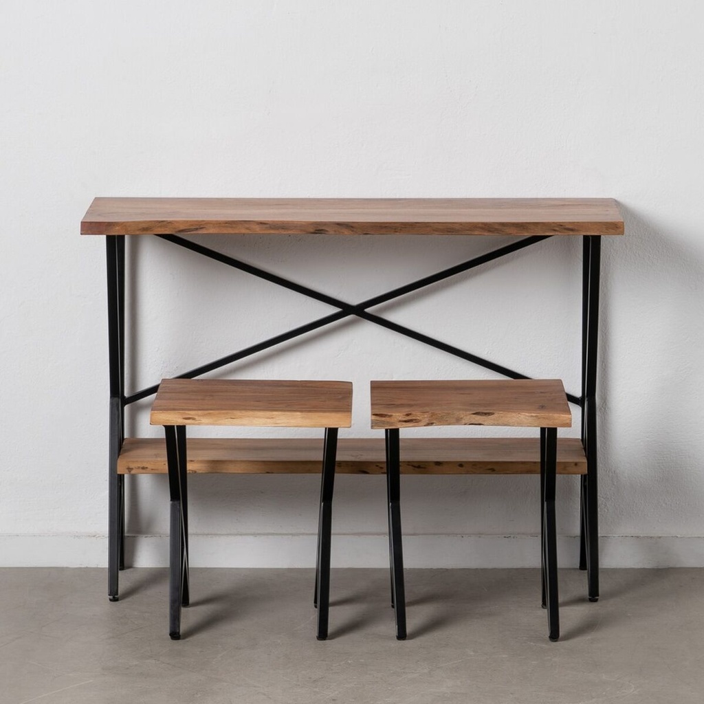 Set of furniture Black Natural 107 x 36 x 77 cm