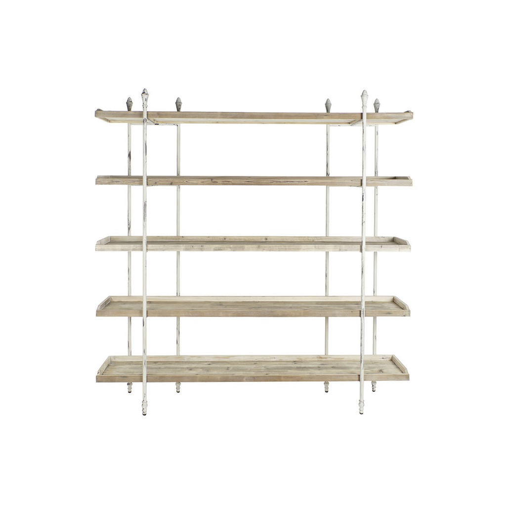 Estantería DKD Home Decor Blanco Natural Metal Abeto Madera de abeto 40 % Metal 190 x 40 x 200 cm