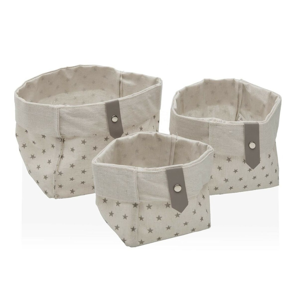 Basket set Versa 14 x 14 x 14 cm Stars
