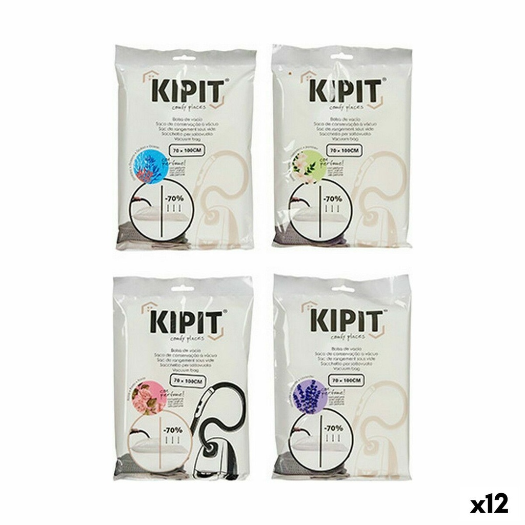 Bolsas de Vacío Kipit 54210 Transparente Plástico 70 x 100 cm (12 Unidades)