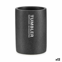 Portacepillos de Dientes Berilo Tumbler Gris Resina 7,5 x 10,2 x 7,5 cm (12 Unidades)