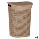 Cesto para la Ropa Kipit 4790-4 Beige Plástico 60 L 43,5 x 57,5 x 34 cm (6 Unidades)