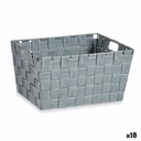 Cesta Multiusos Kipit A3-6883 Gris Tela 5 L 30,4 x 14 x 20 cm (18 Unidades)